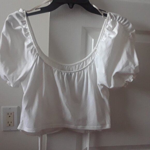Forever 21 Cream Cropped Top - Picture 2 of 8